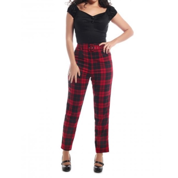 red check pants